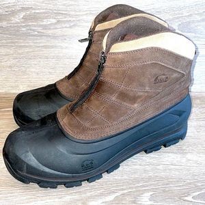 Sorel Cold Mountain Zip Mens Size 13 NM1436-287 Brown Black Winter Boot